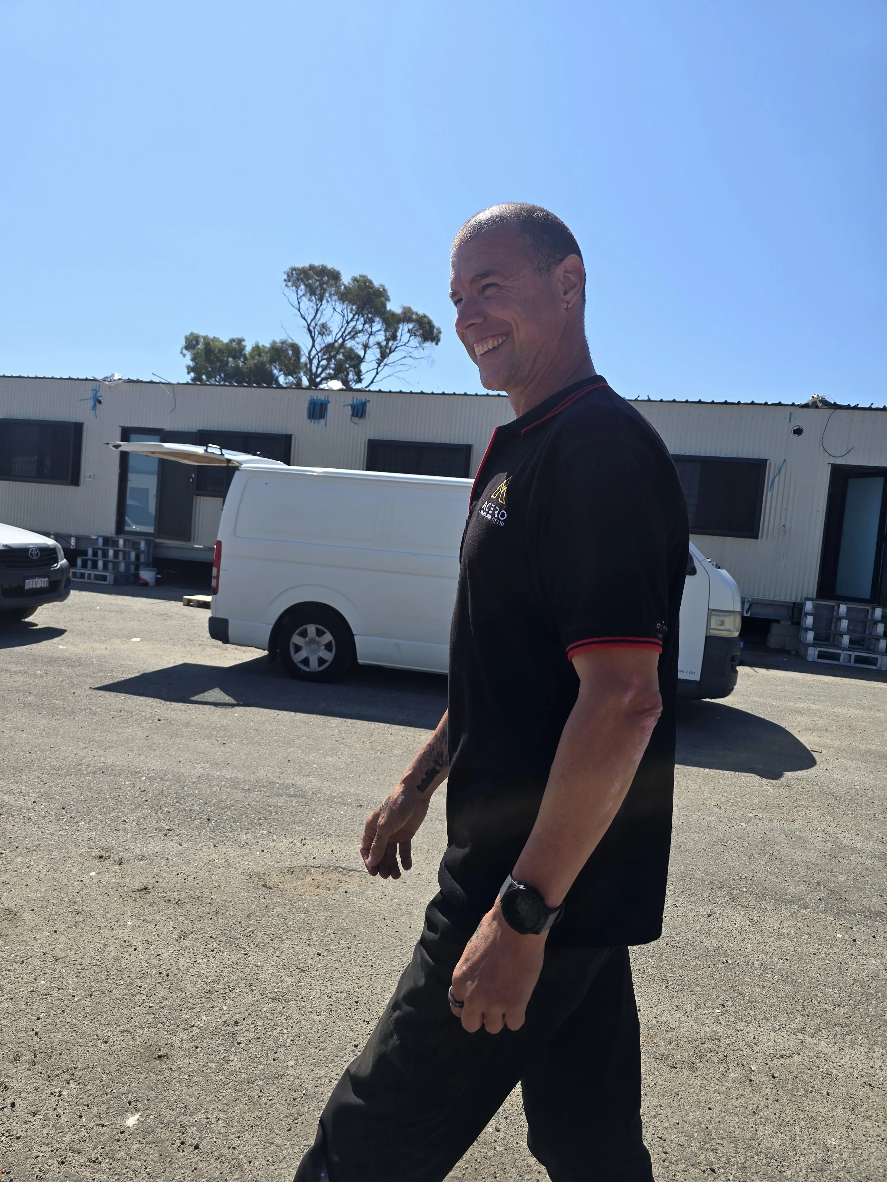 Acero Construction staff member on site
